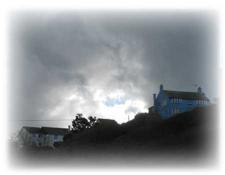 Stormy skies at Mawgan Porth